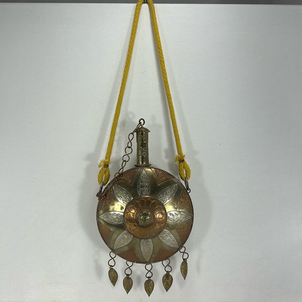 Vintage Moroccan Islamic - Copper Brass - Powder Flask